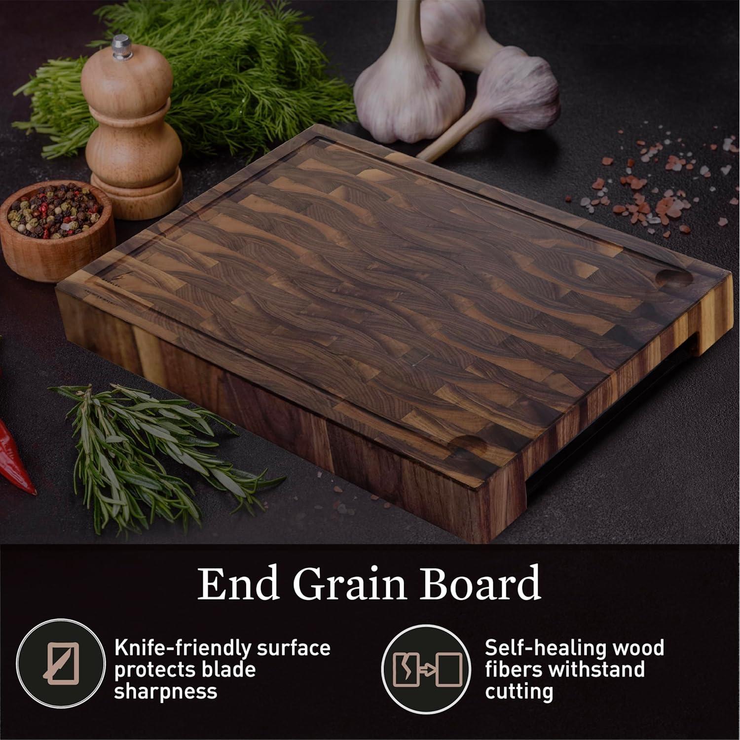 Tabla de Cortar de Madera BACKLEY 43x33cm Reversible y Segura