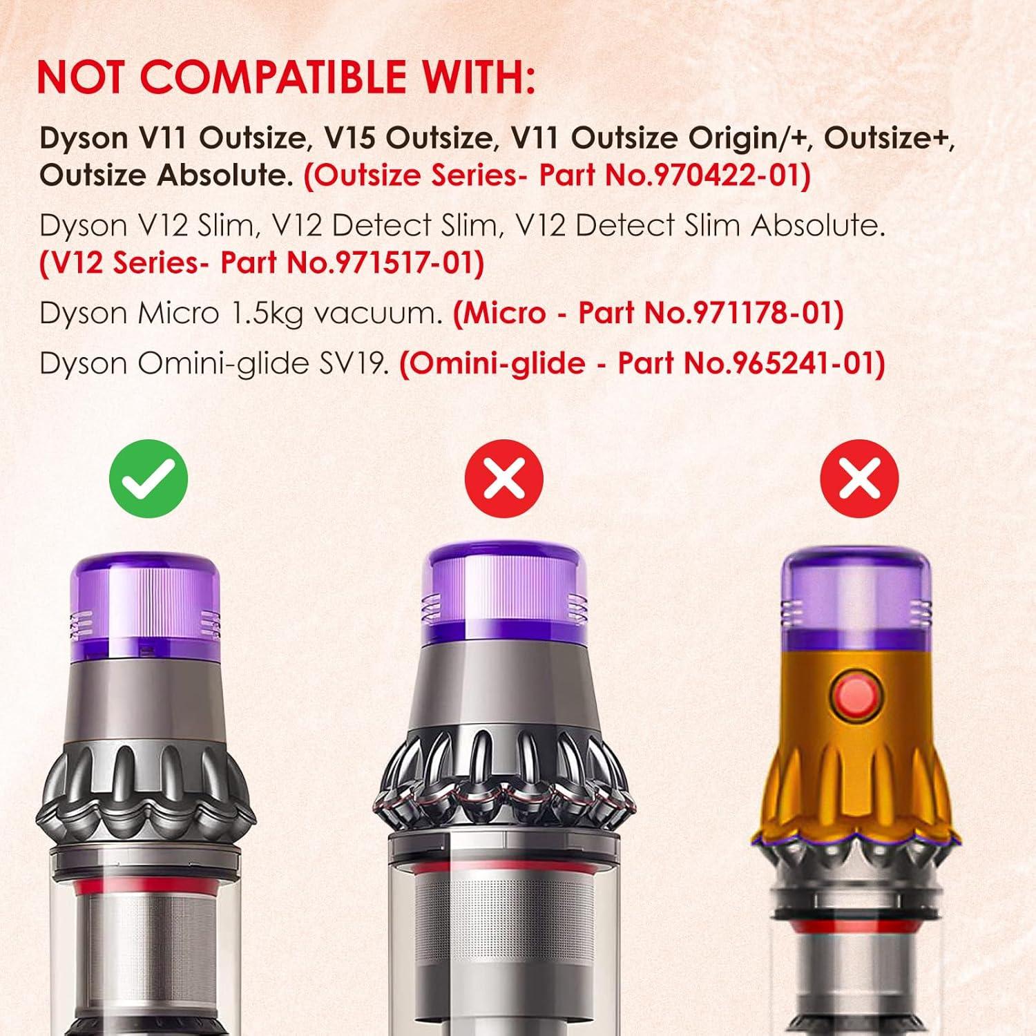 Paquete de 3 Filtros de Reemplazo Isinlive para Dyson V11/V15