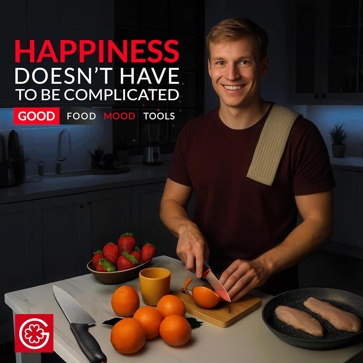 Cuchillo de Chef Giesser 20.1 cm Inoxidable + Cuchillo de Verduras