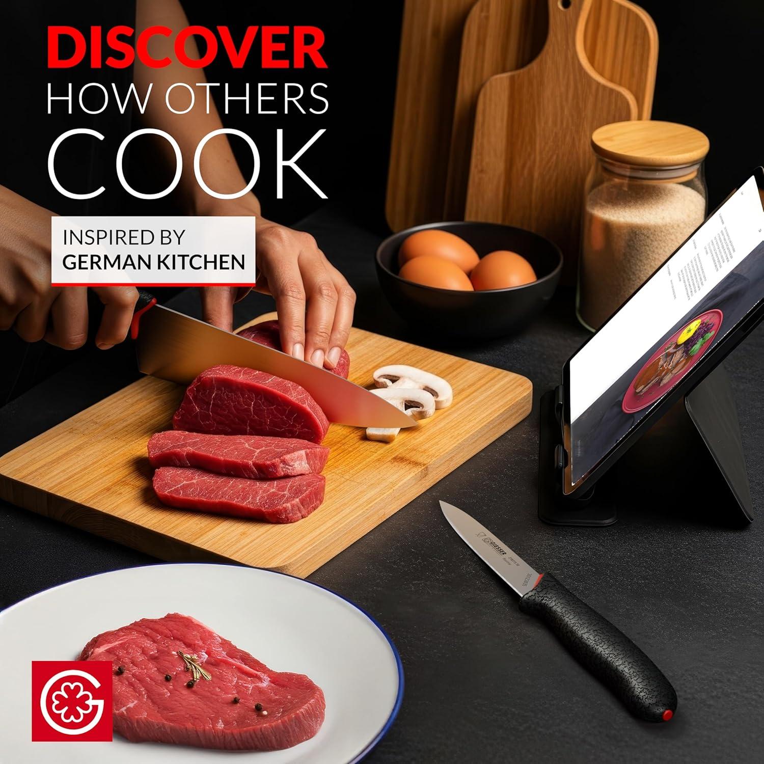 Cuchillo de Chef Giesser 20.1 cm Inoxidable + Cuchillo de Verduras