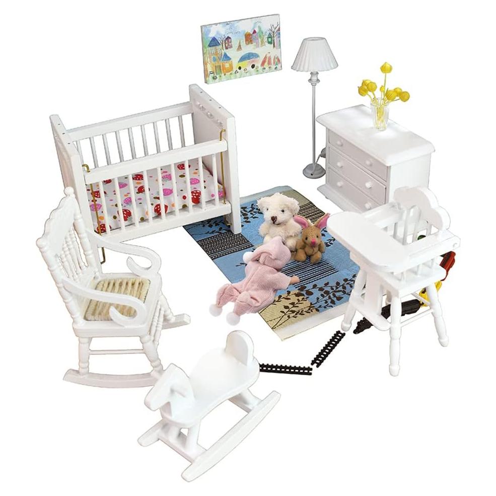 Conjunto de Muebles Miniatura iLAND 14pcs para Casa de Muñecas