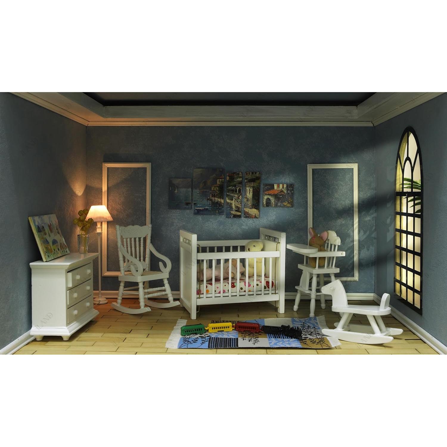 Conjunto de Muebles Miniatura iLAND 14pcs para Casa de Muñecas
