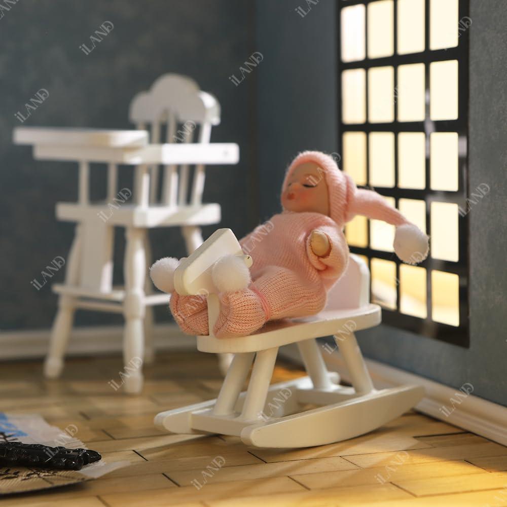 Conjunto de Muebles Miniatura iLAND 14pcs para Casa de Muñecas