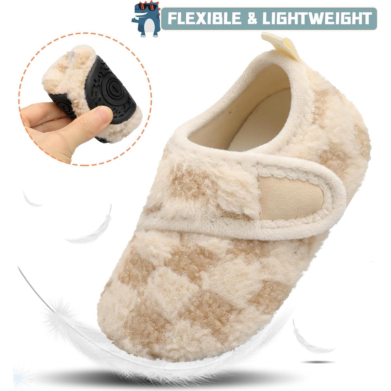 Zapatillas de casa Scurtain para niños 3.5-4.5, antideslizantes