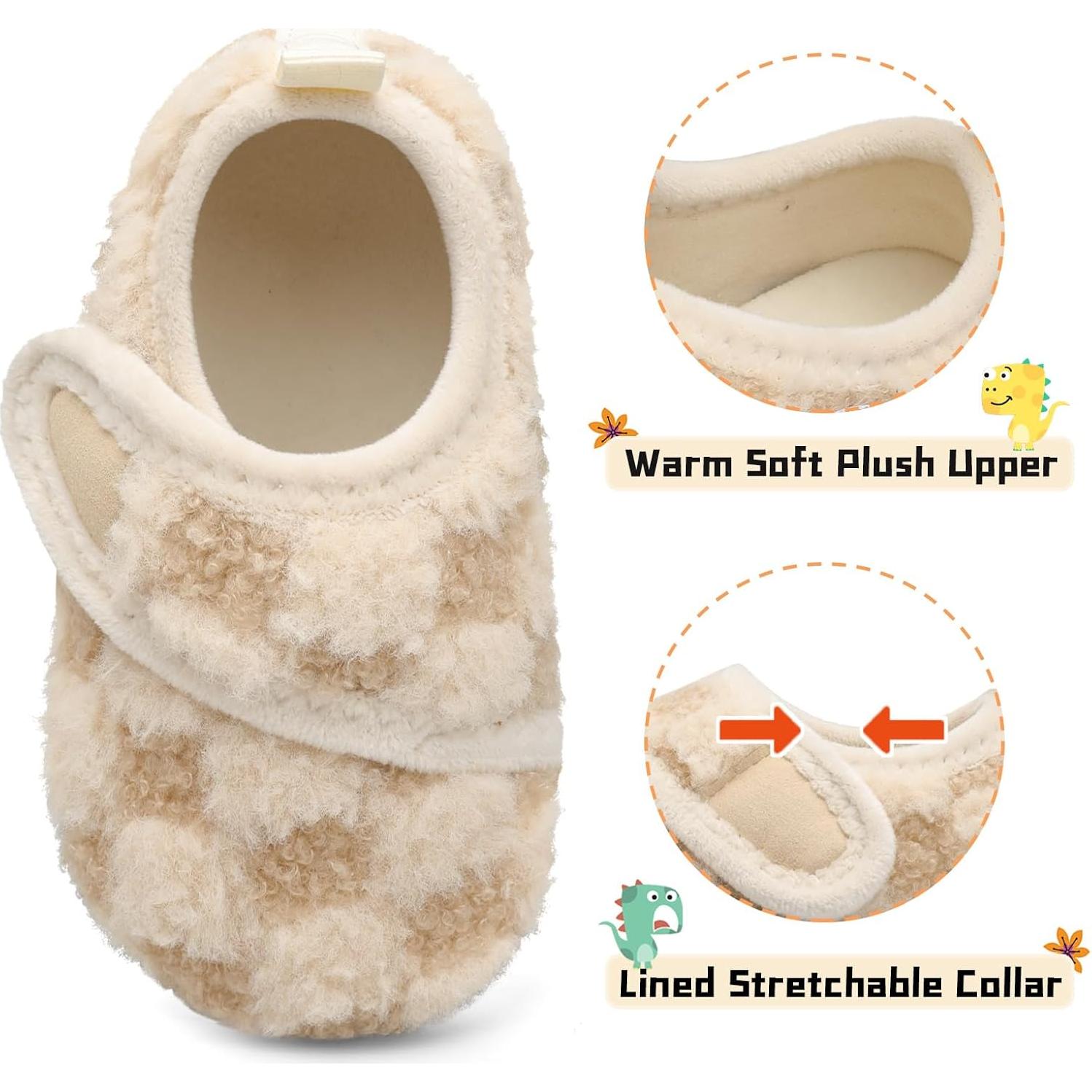 Zapatillas de casa Scurtain para niños 3.5-4.5, antideslizantes