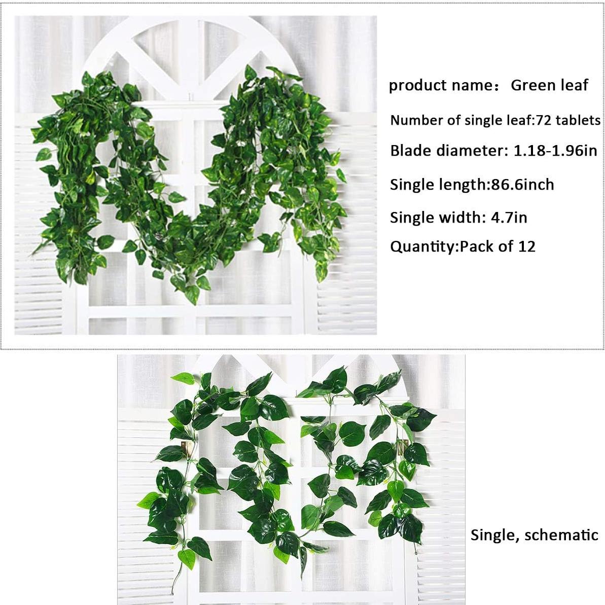 Guirnalda de Hiedra Artificial Aeojoor 12 Unidades 219 cm