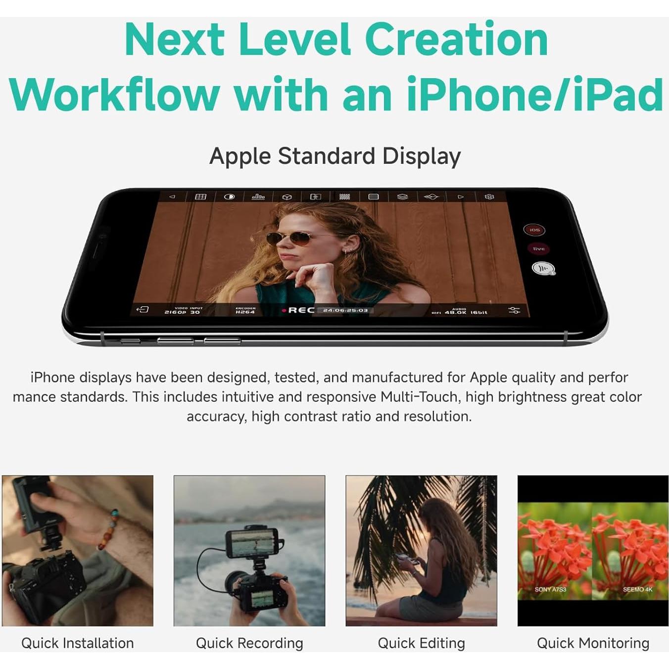 Accsoon SeeMo 4K Adaptador HDMI para iPhone y iPad