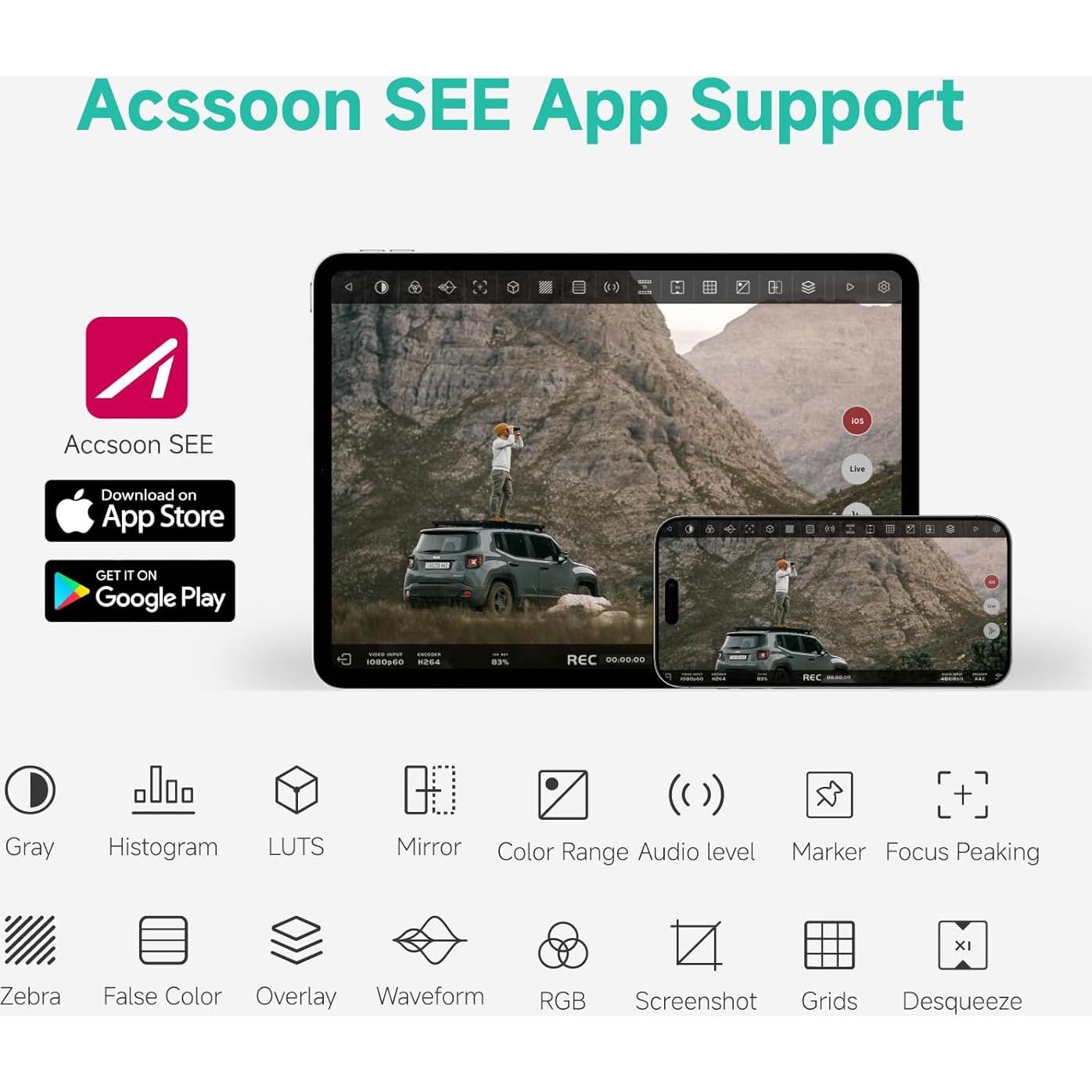 Accsoon SeeMo 4K Adaptador HDMI para iPhone y iPad