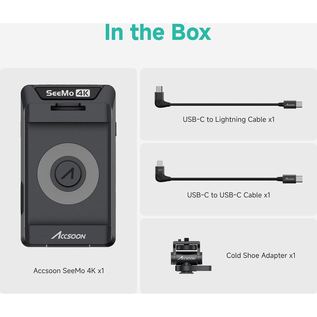Accsoon SeeMo 4K Adaptador HDMI para iPhone y iPad