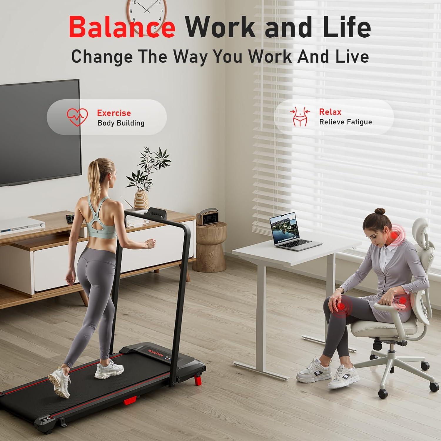 Caminadora Plegable WalkDate con Inclinación y Control Remoto