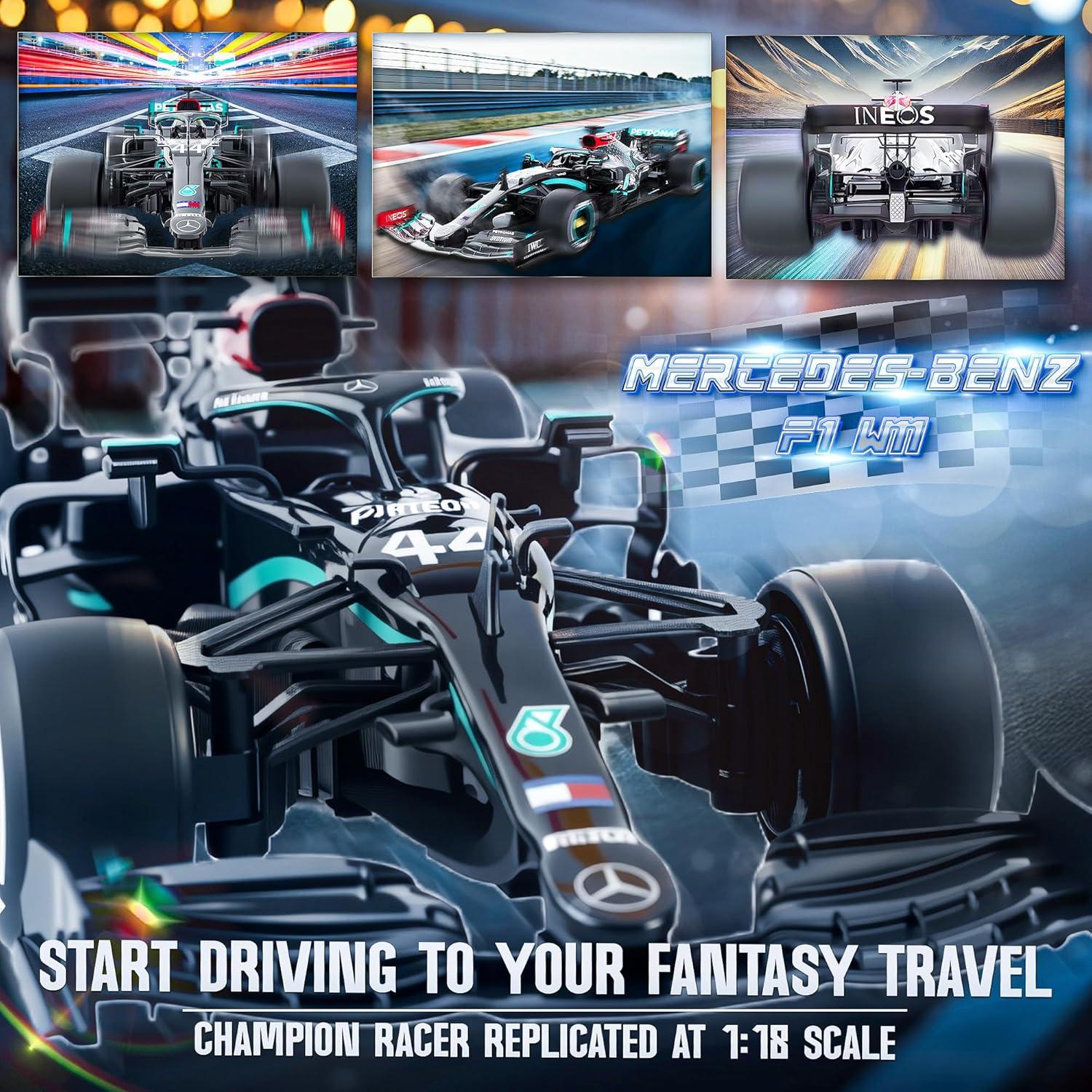 Coche RC Mercedes-Benz F1 1:18 BEZGAR - Control Remoto 2.4GHz