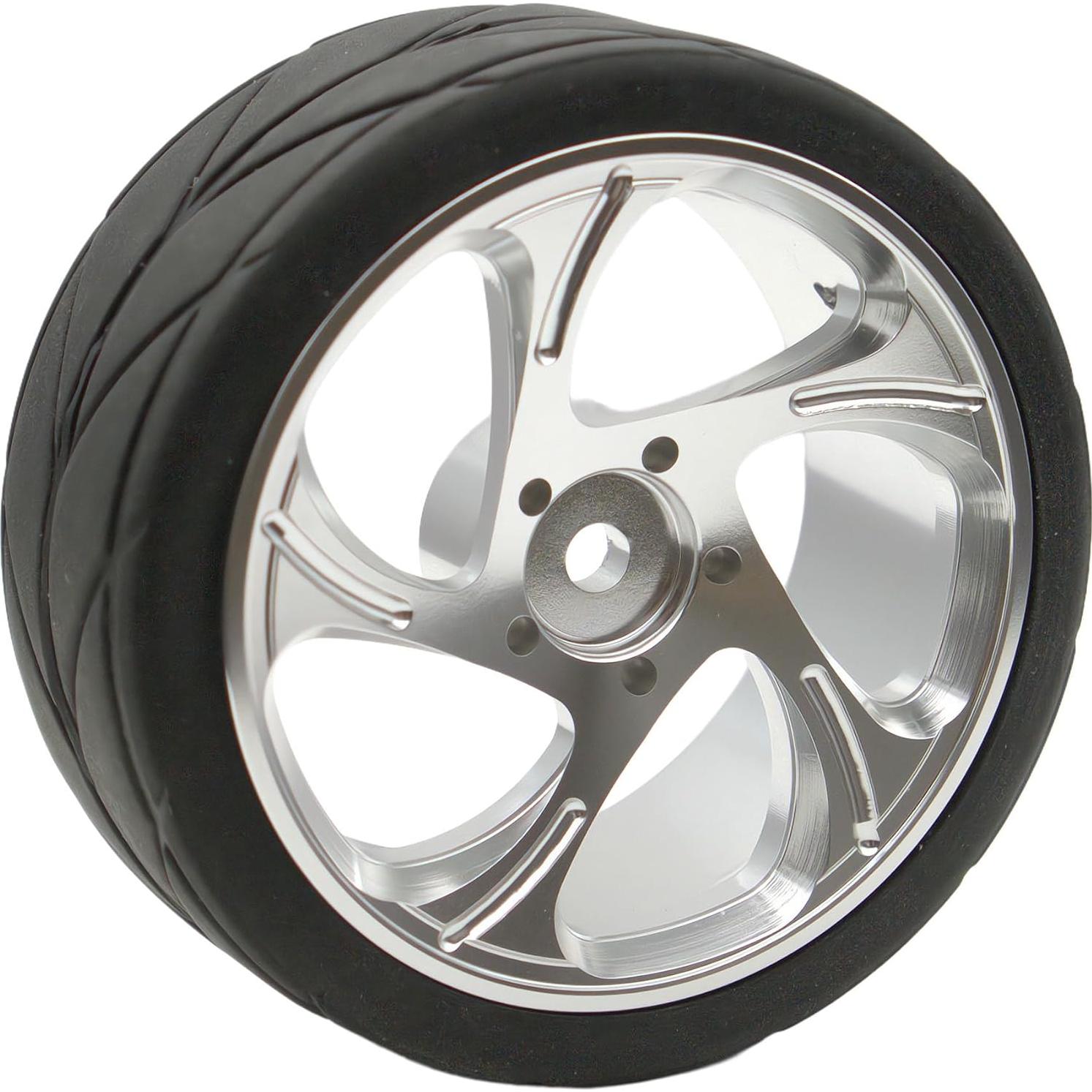 Neumáticos de Drift RC 1/10 Aluminio Plata 4 Pcs 12mm Hex