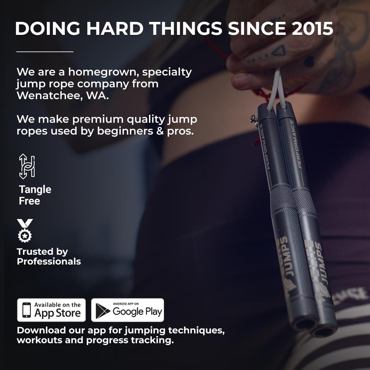 Cuerda de Salto Rápido Elite Jumps con 3 Cables y Mangos de Aluminio