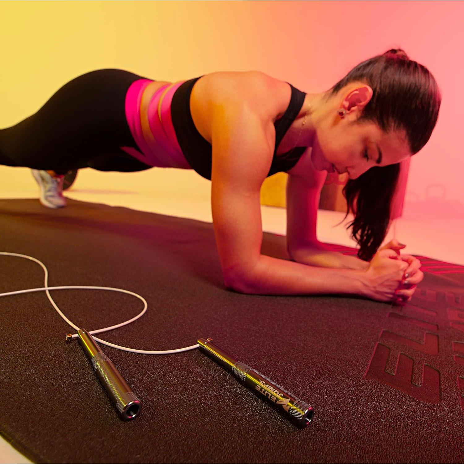 Cuerda de Salto Rápido Elite Jumps con 3 Cables y Mangos de Aluminio