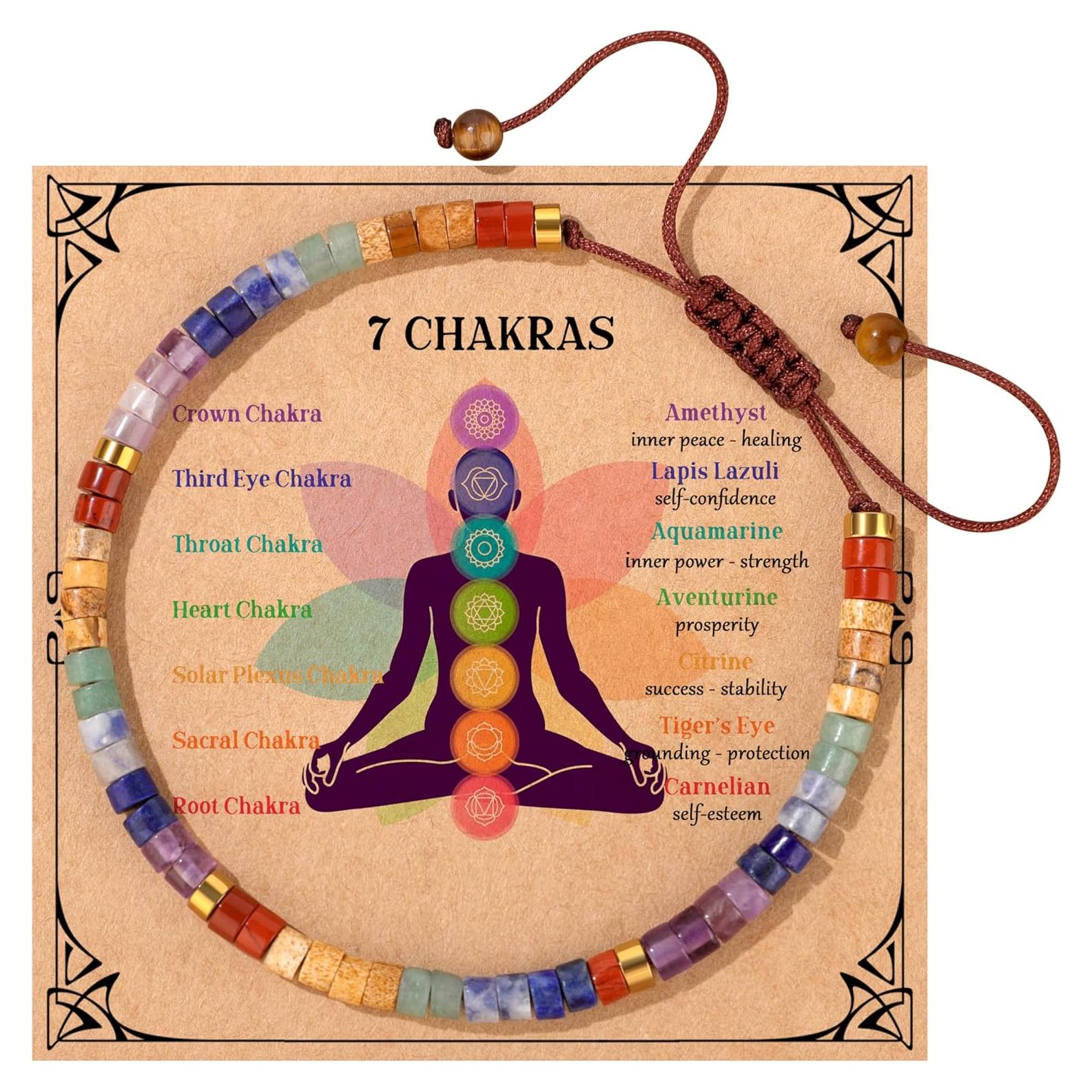 Pulsera de Piedra Natural 7 Chakras JoycuFF para Mujeres