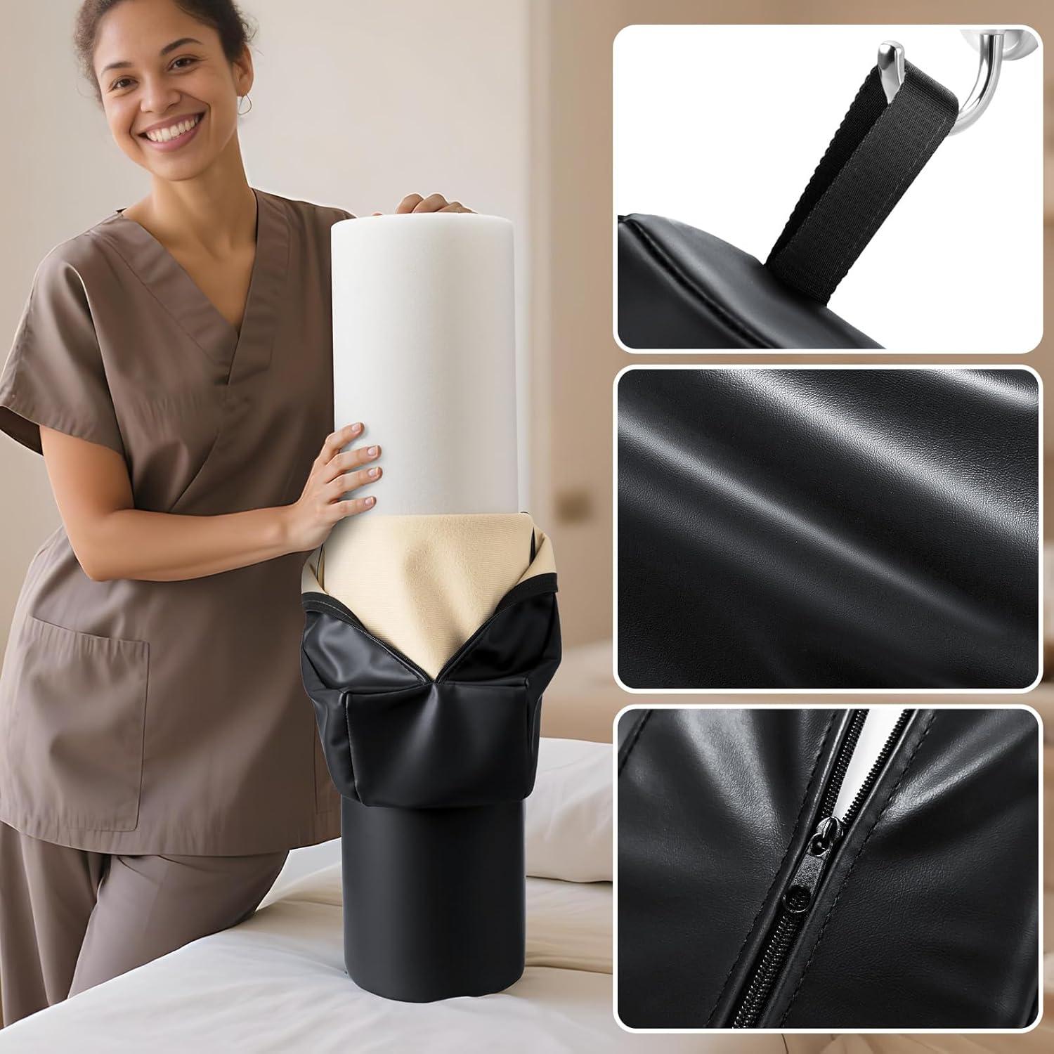 Cojín de Masaje Noverlife Redondo 66x15 cm PU Negro