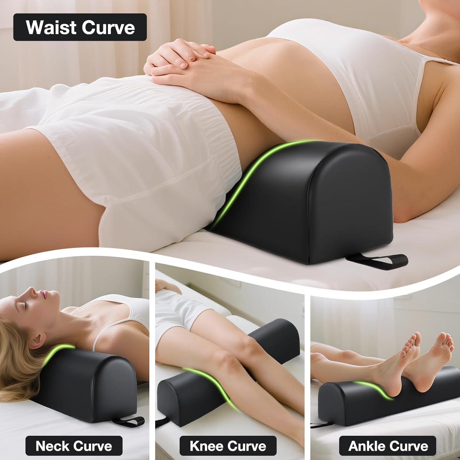 Cojín de Masaje Noverlife Redondo 66x15 cm PU Negro