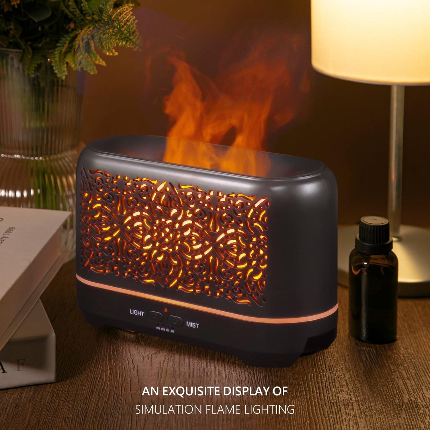 Difusor de Aceite Esencial Earnest Living 200ml Negro con Luz