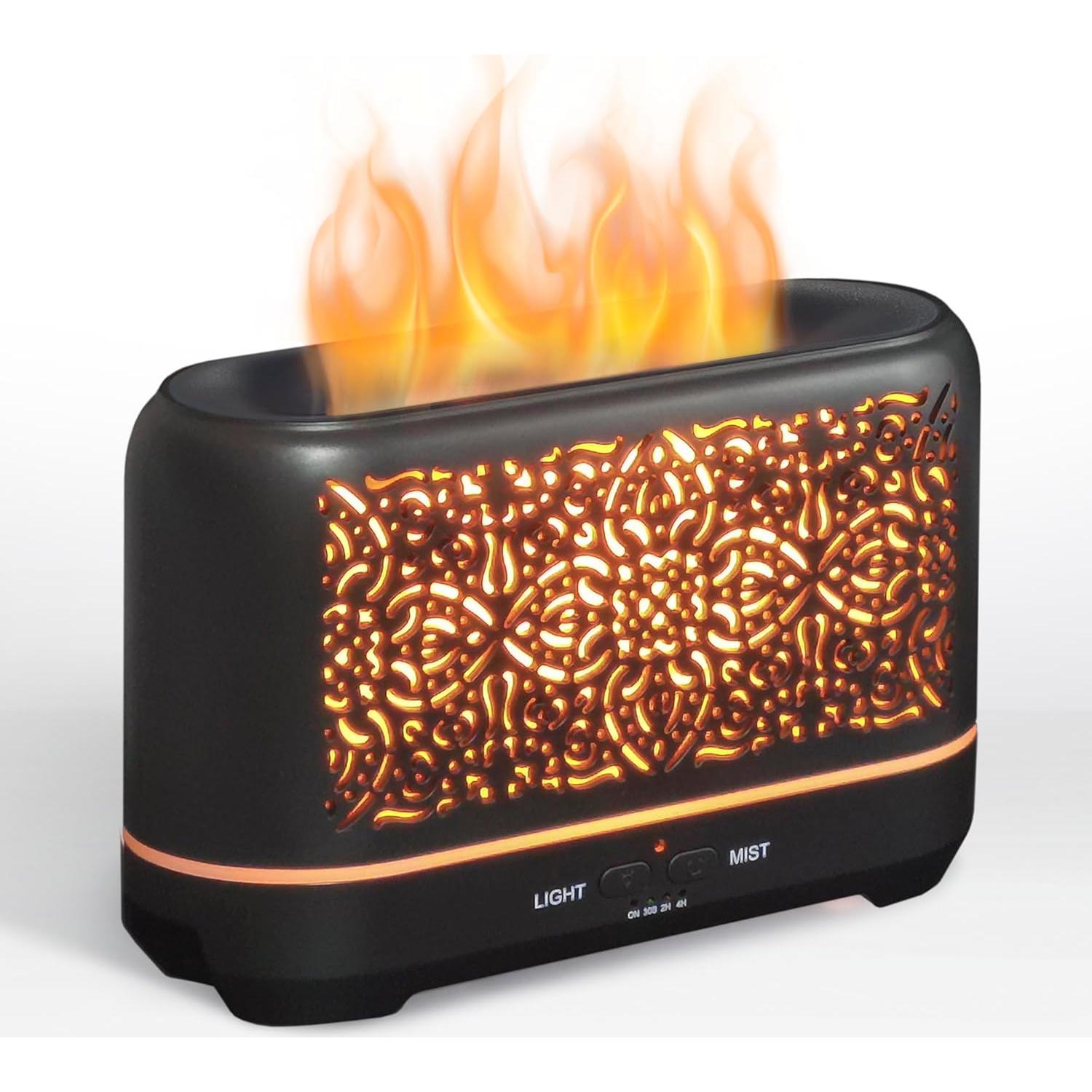 Difusor de Aceite Esencial Earnest Living 200ml Negro con Luz