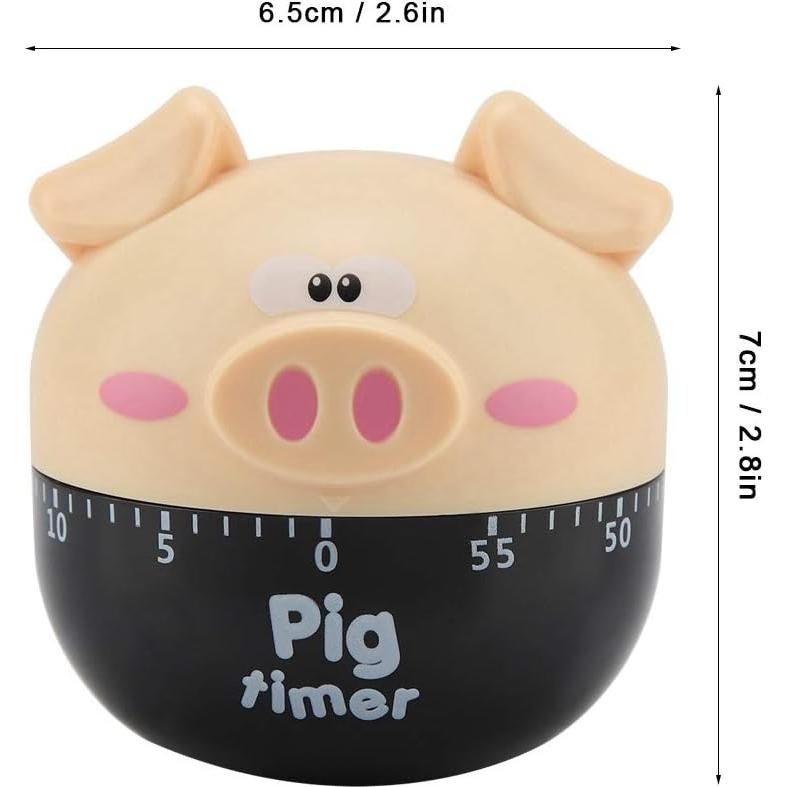Temporizador de Cocina Mecánico HERCHR Cerdo 55 Minutos Caqui