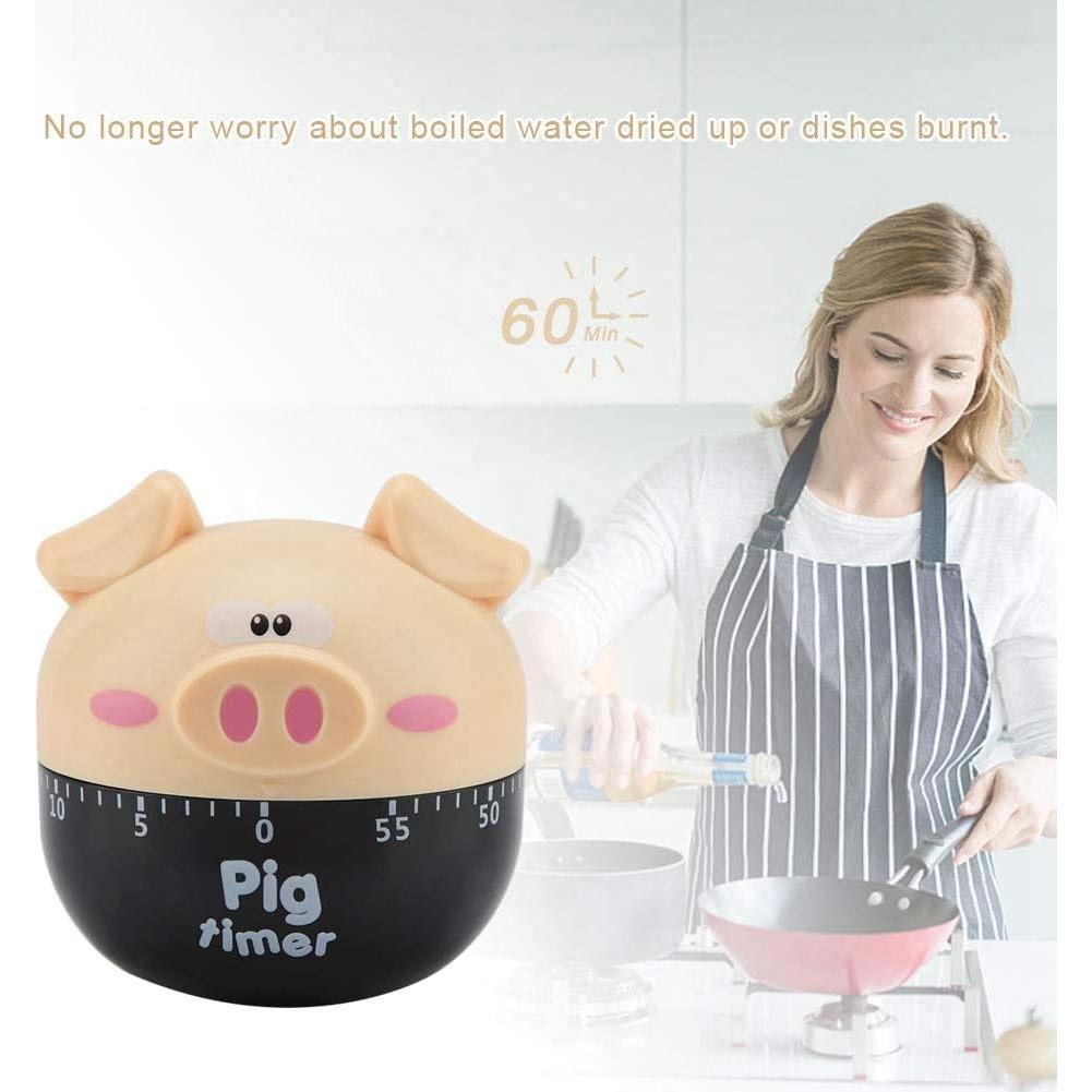 Temporizador de Cocina Mecánico HERCHR Cerdo 55 Minutos Caqui