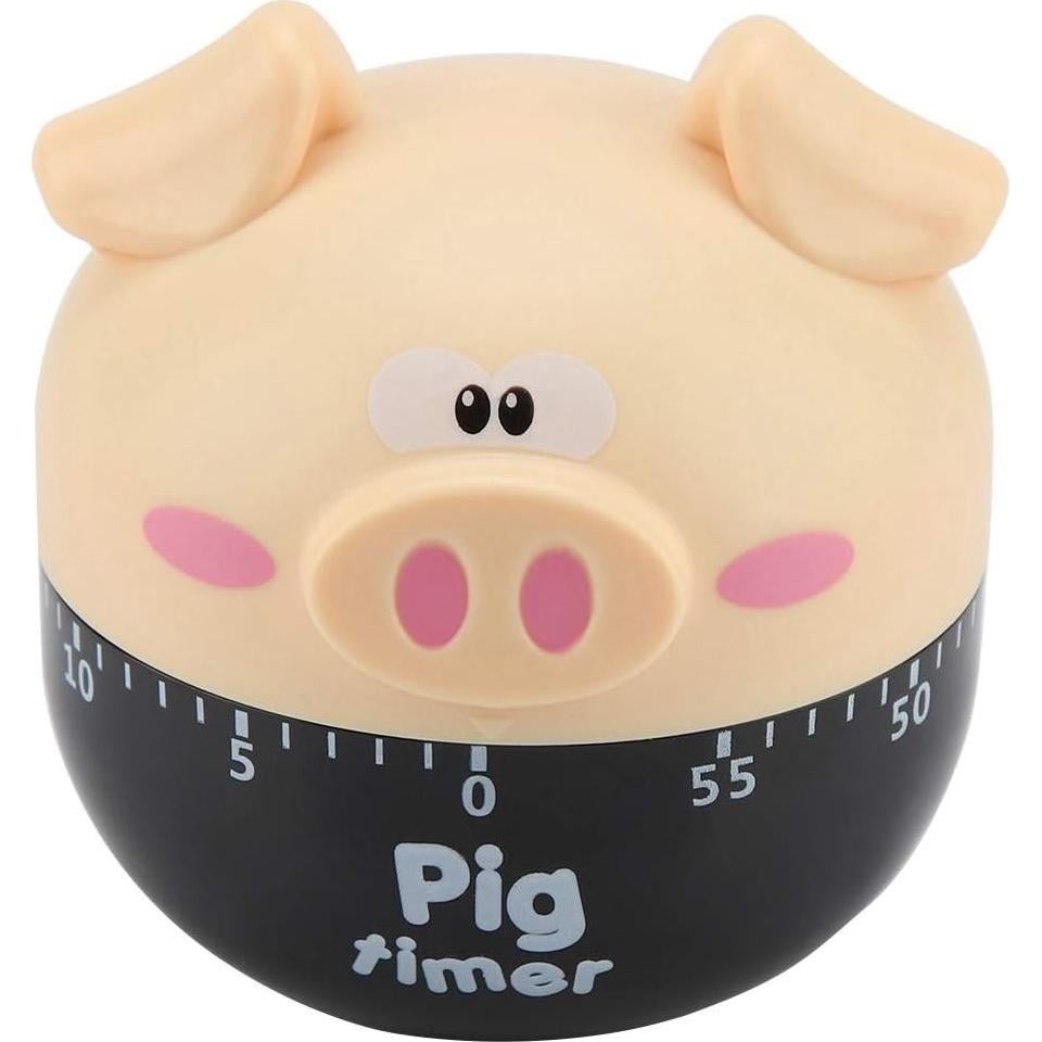 Temporizador de Cocina Mecánico HERCHR Cerdo 55 Minutos Caqui