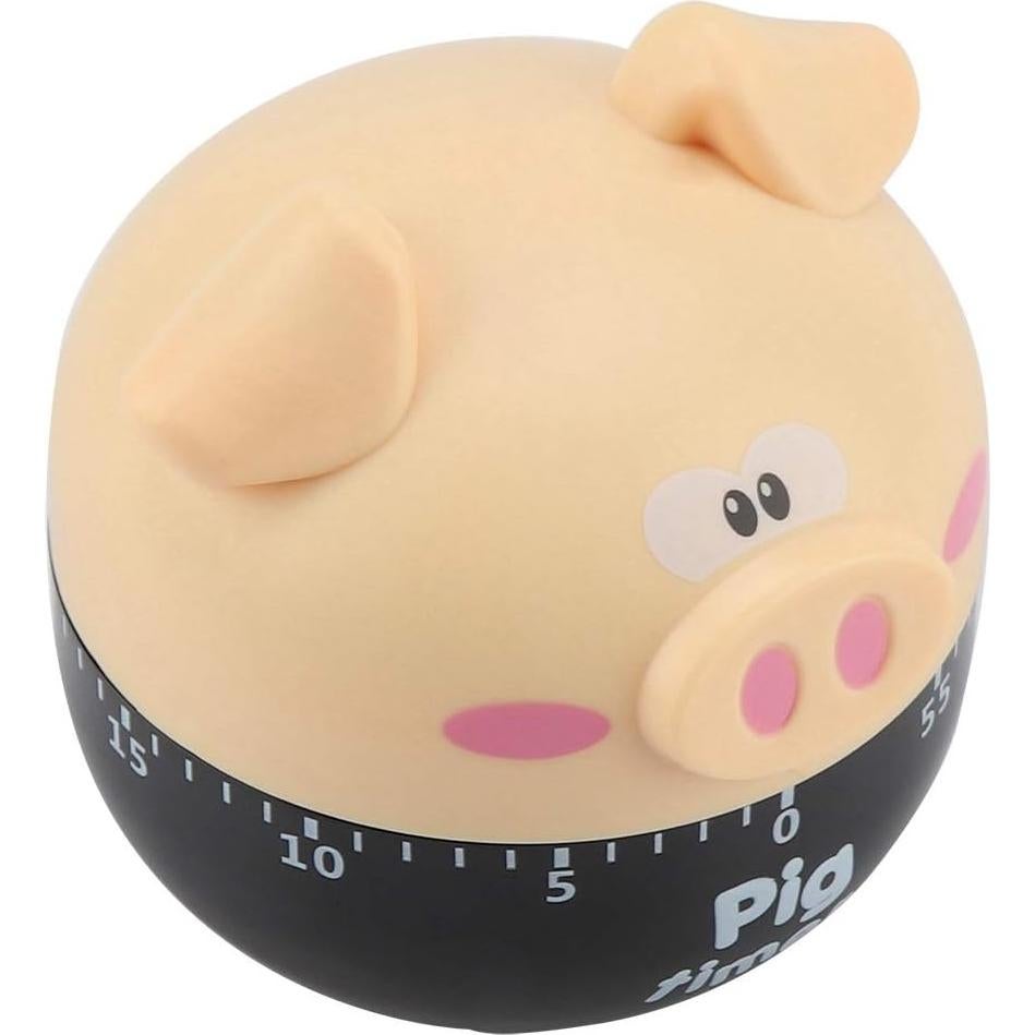 Temporizador de Cocina Mecánico HERCHR Cerdo 55 Minutos Caqui