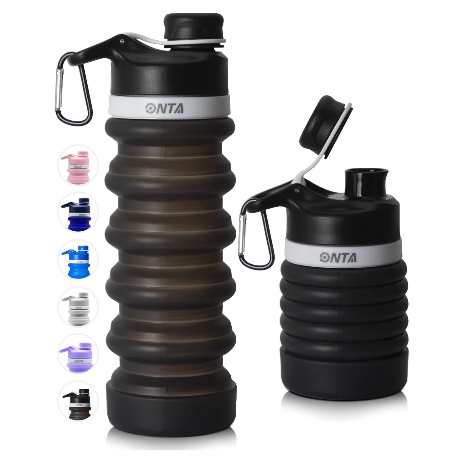 Botella de Agua Plegable ONTA 550ml Silicona Libre BPA