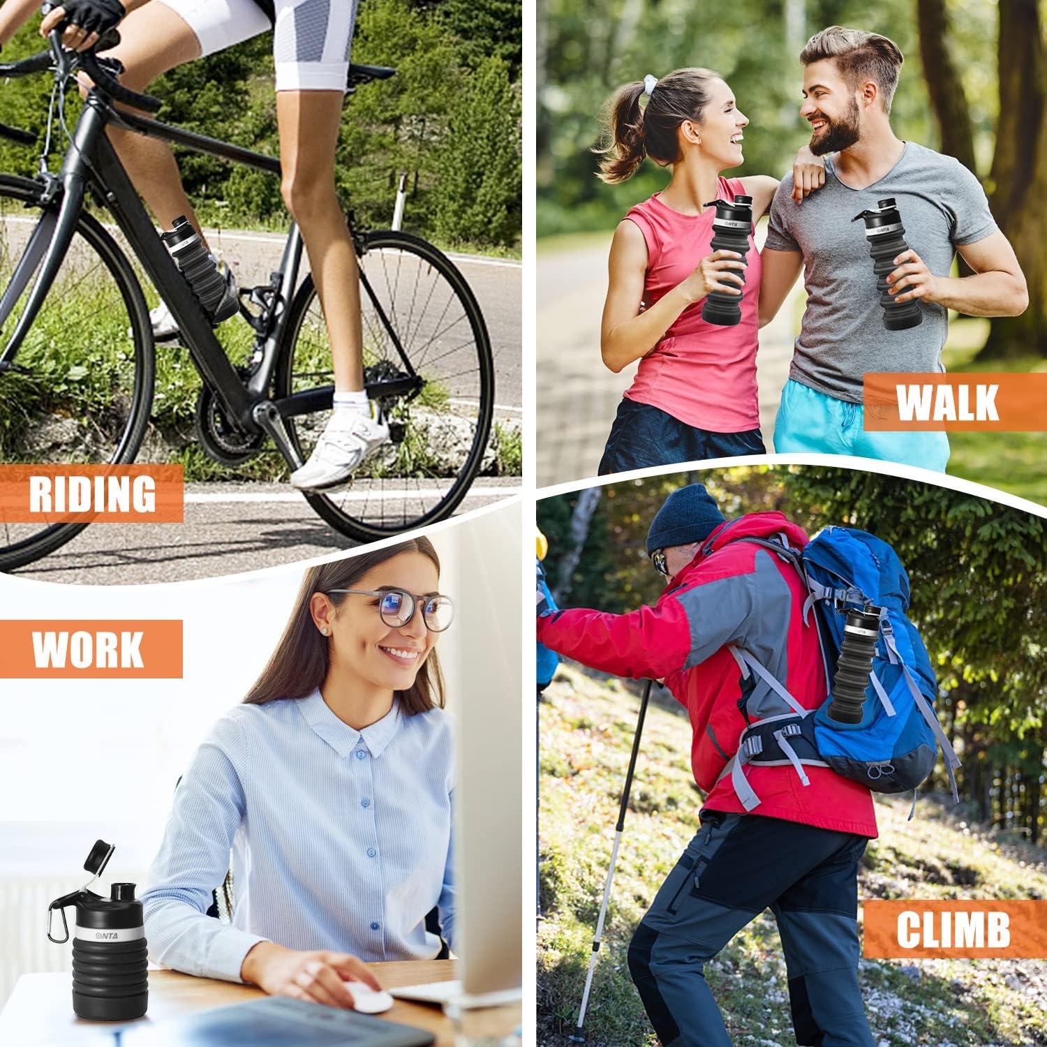 Botella de Agua Plegable ONTA 550ml Silicona Libre BPA