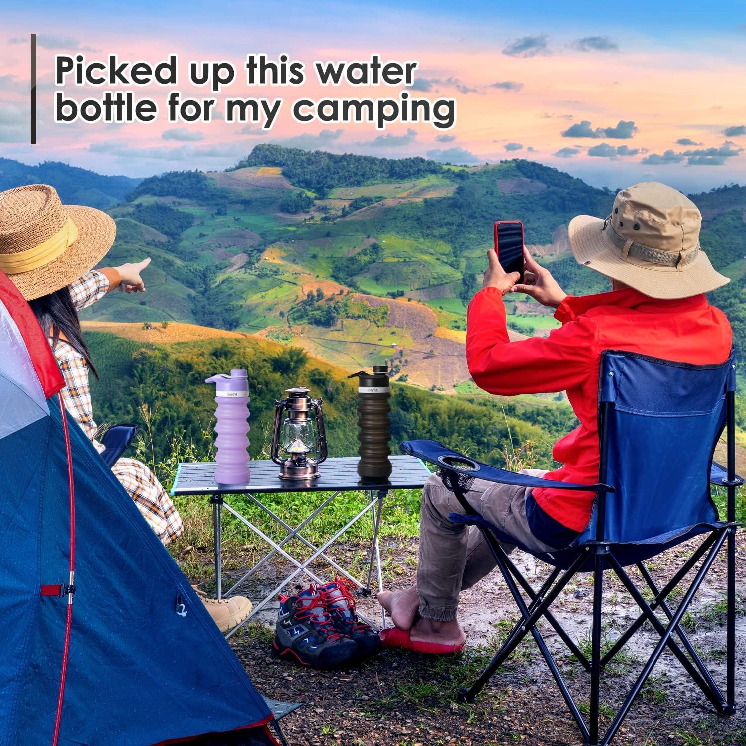 Botella de Agua Plegable ONTA 550ml Silicona Libre BPA