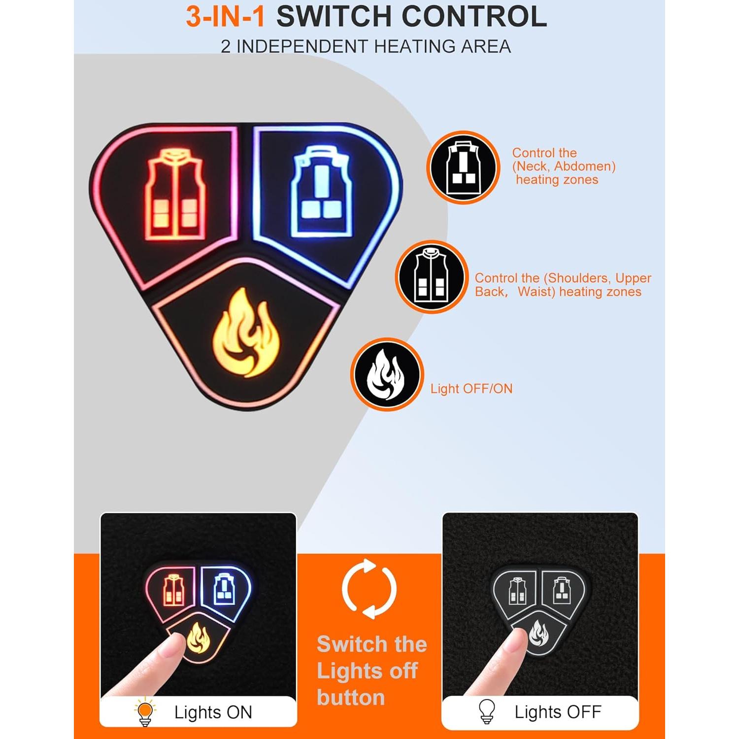 Chaleco Térmico Eléctrico para Mujeres Shenzhen FY-02 Negro