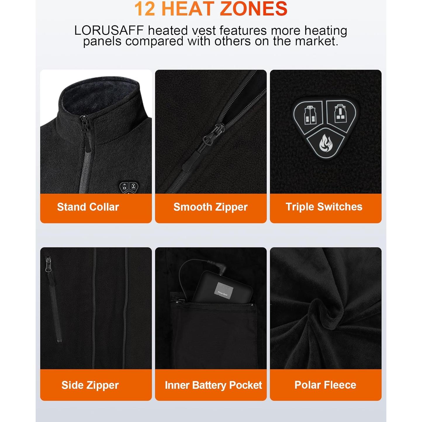 Chaleco Térmico Eléctrico para Mujeres Shenzhen FY-02 Negro