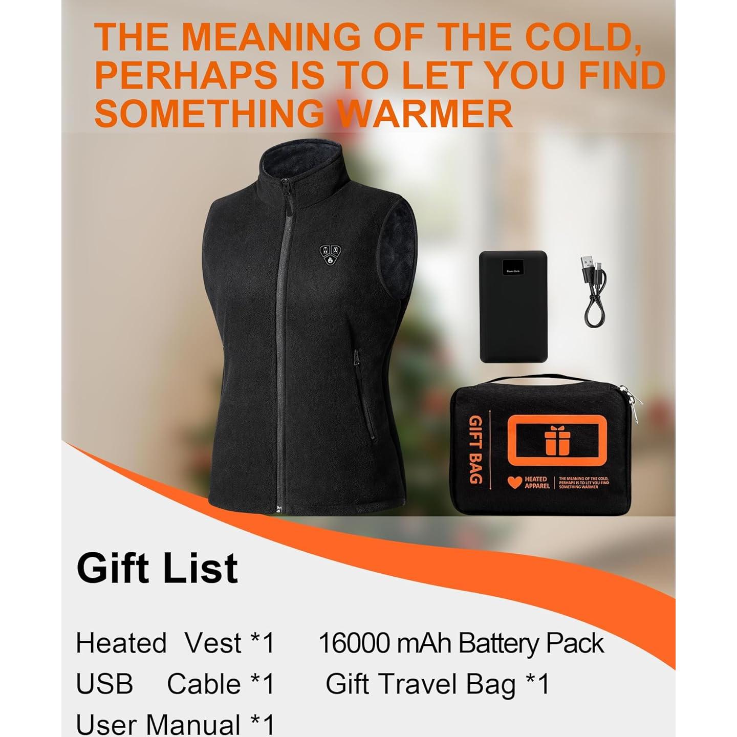 Chaleco Térmico Eléctrico para Mujeres Shenzhen FY-02 Negro