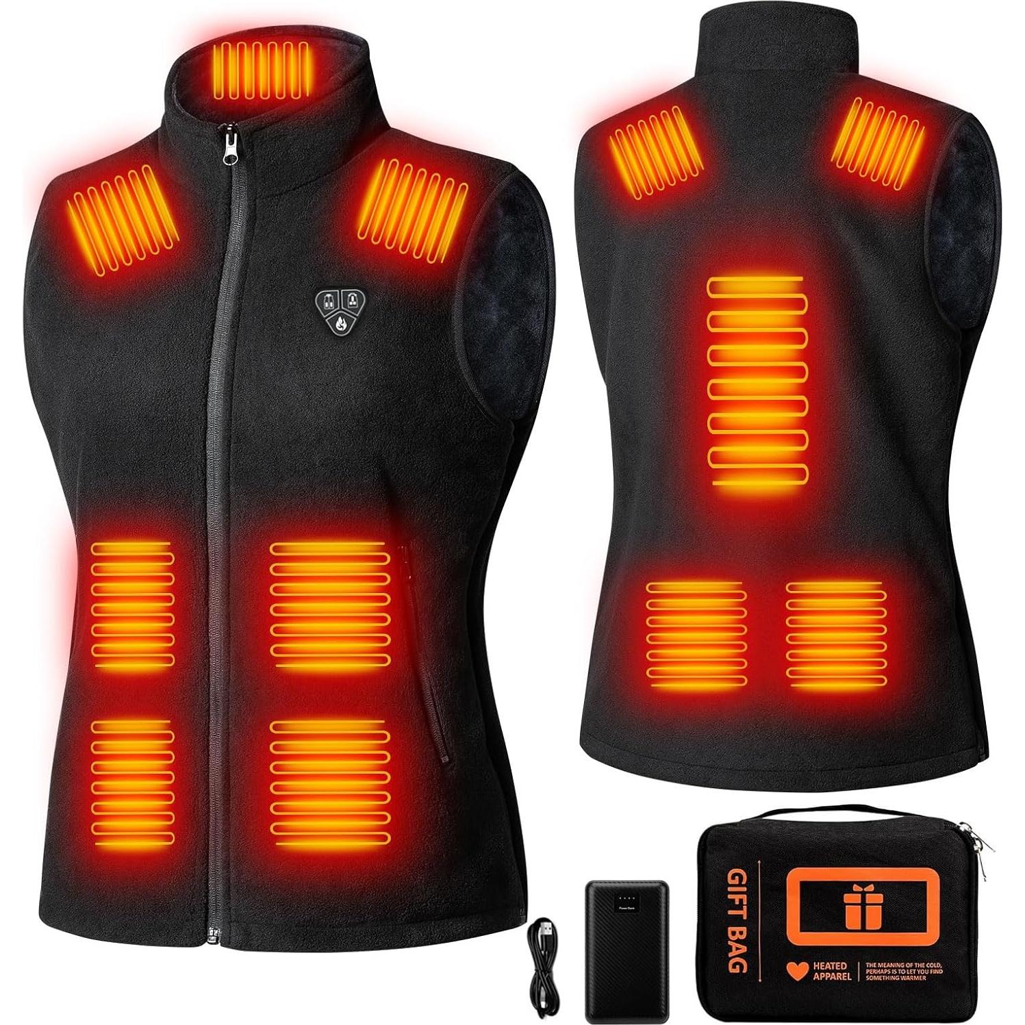 Chaleco Térmico Eléctrico para Mujeres Shenzhen FY-02 Negro