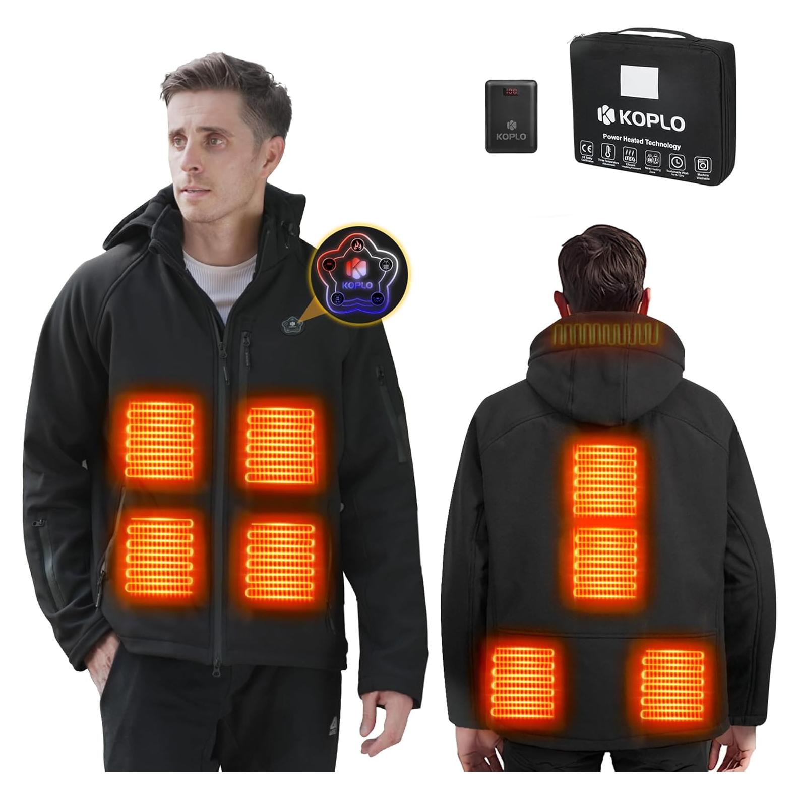 Chaqueta Térmica KOPLO Impermeable para Hombres 14400mAh
