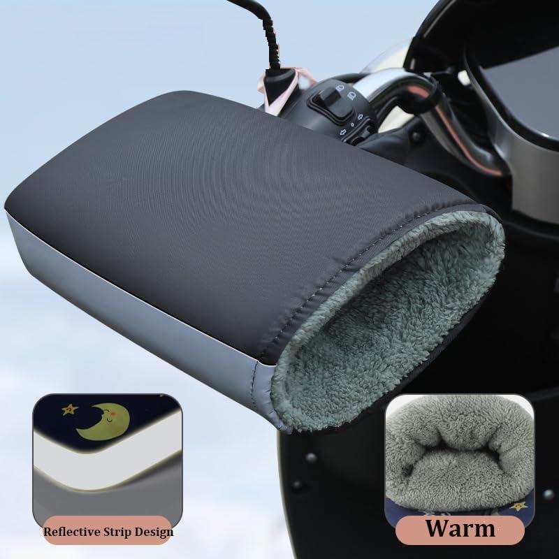 Guantes de Manillar Ibluelover Térmicos A Prueba de Viento 18x30cm