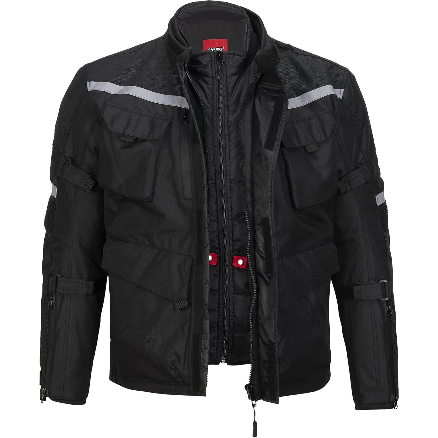 Forro de Chaqueta de Motocicleta Noru Adventure Negro X-Pequeño