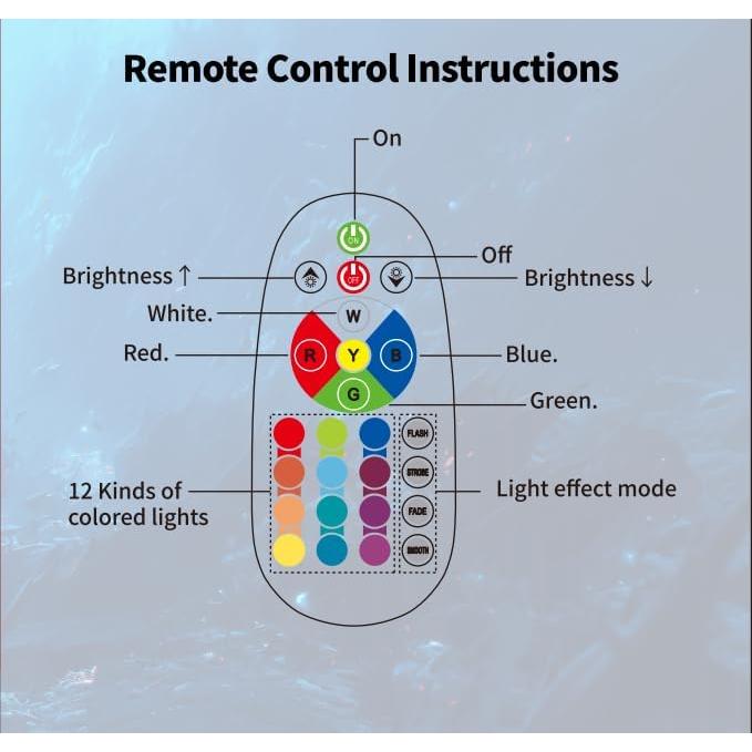 Lámpara Acuática LED Medusas Lightahead 30.48 cm con Bluetooth