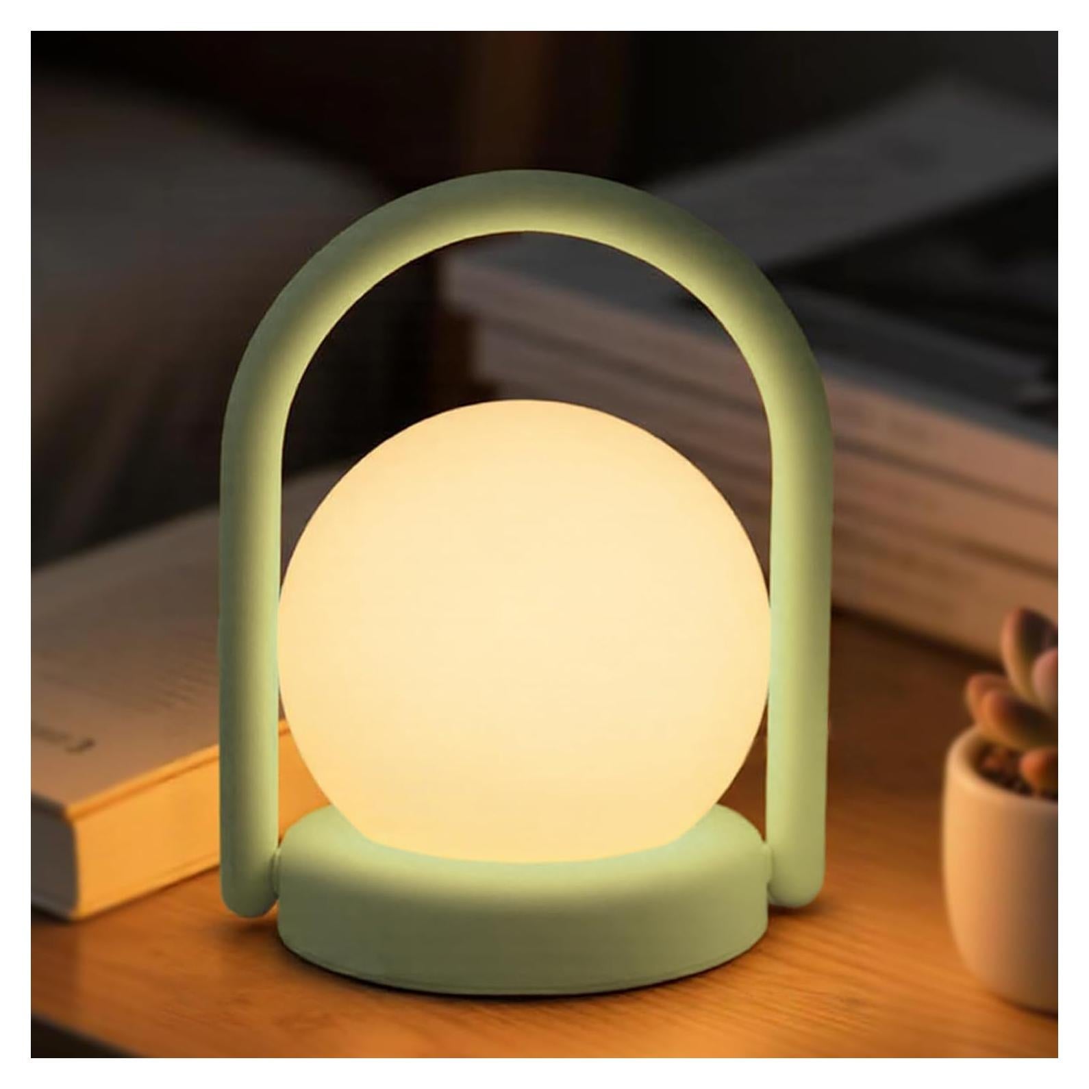 Lámpara Nocturna LED Vivilumens Verde Táctil Recargable 13cm