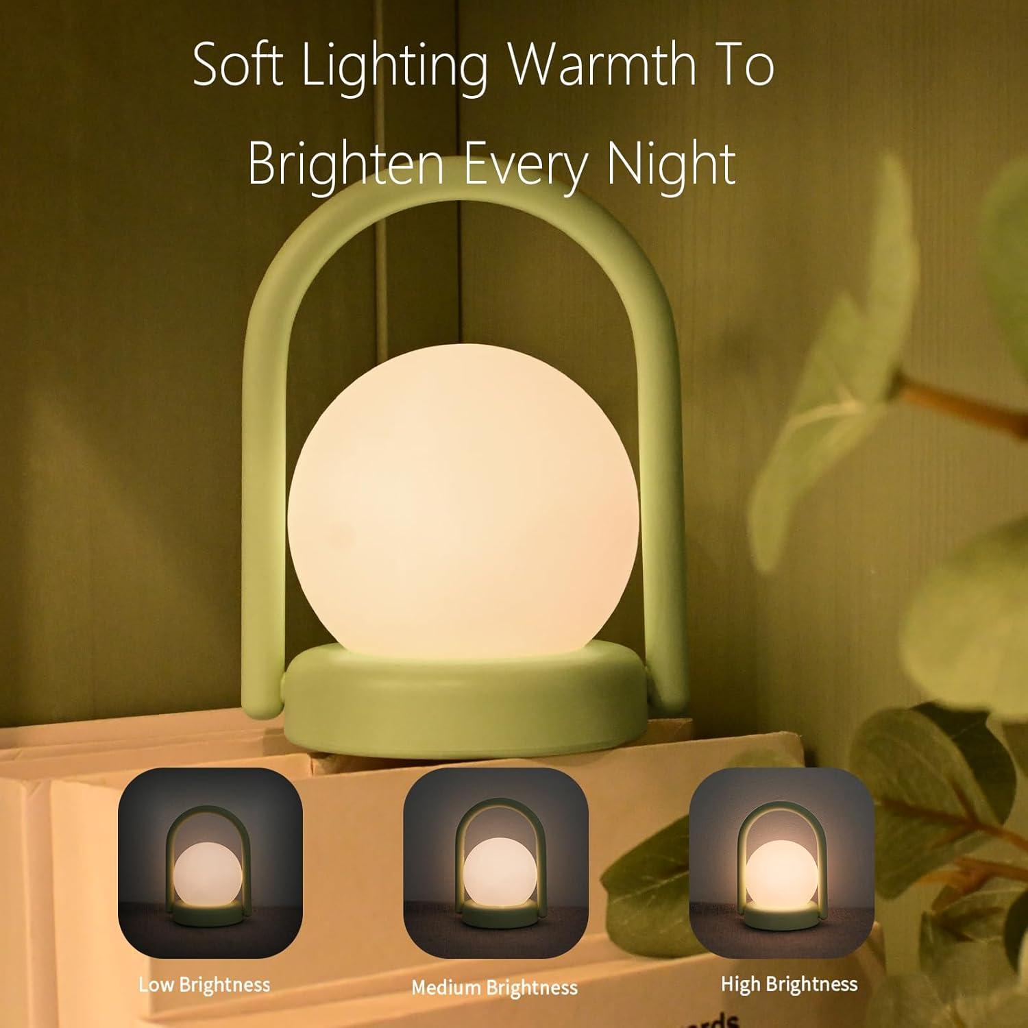 Lámpara Nocturna LED Vivilumens Verde Táctil Recargable 13cm