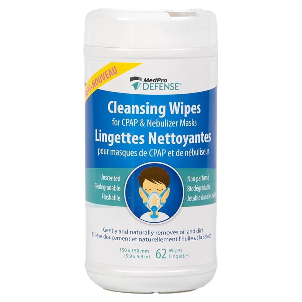 Toallitas de Limpieza CPAP MedPro Defense 62 Unidades Biodegradables