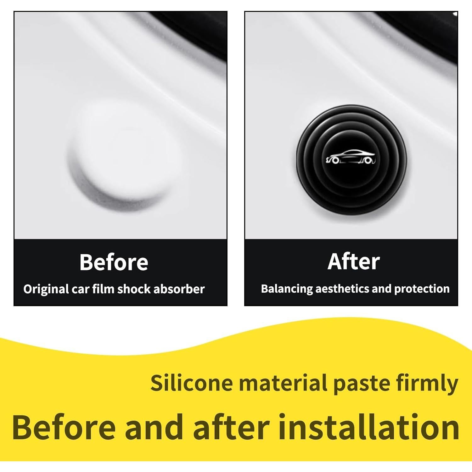 Amortiguador de Puerta Universal Arwrilt 8 PCS Silicona Negro