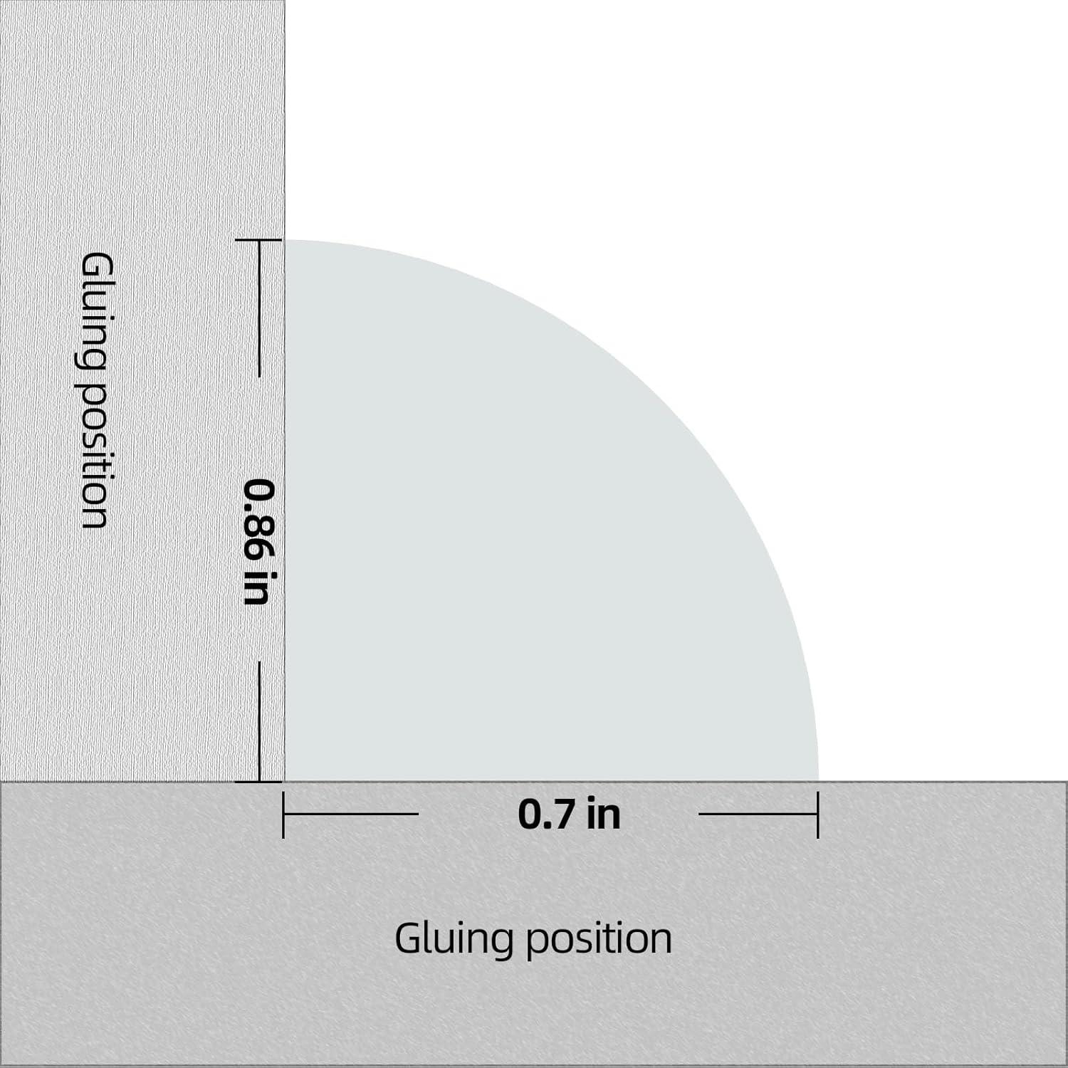 Dique de Agua Redondeado Frantie 50.8 cm Silicona Autoadhesiva
