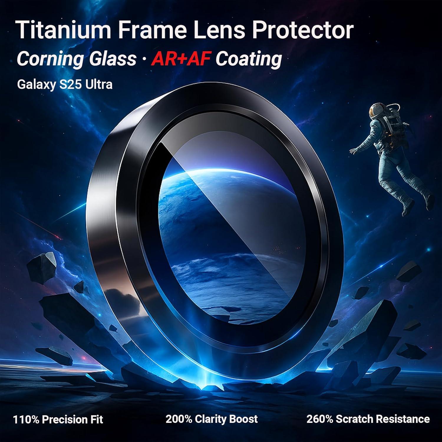 Protector de Lente de Cámara LITO Titanio para Galaxy S25 Ultra