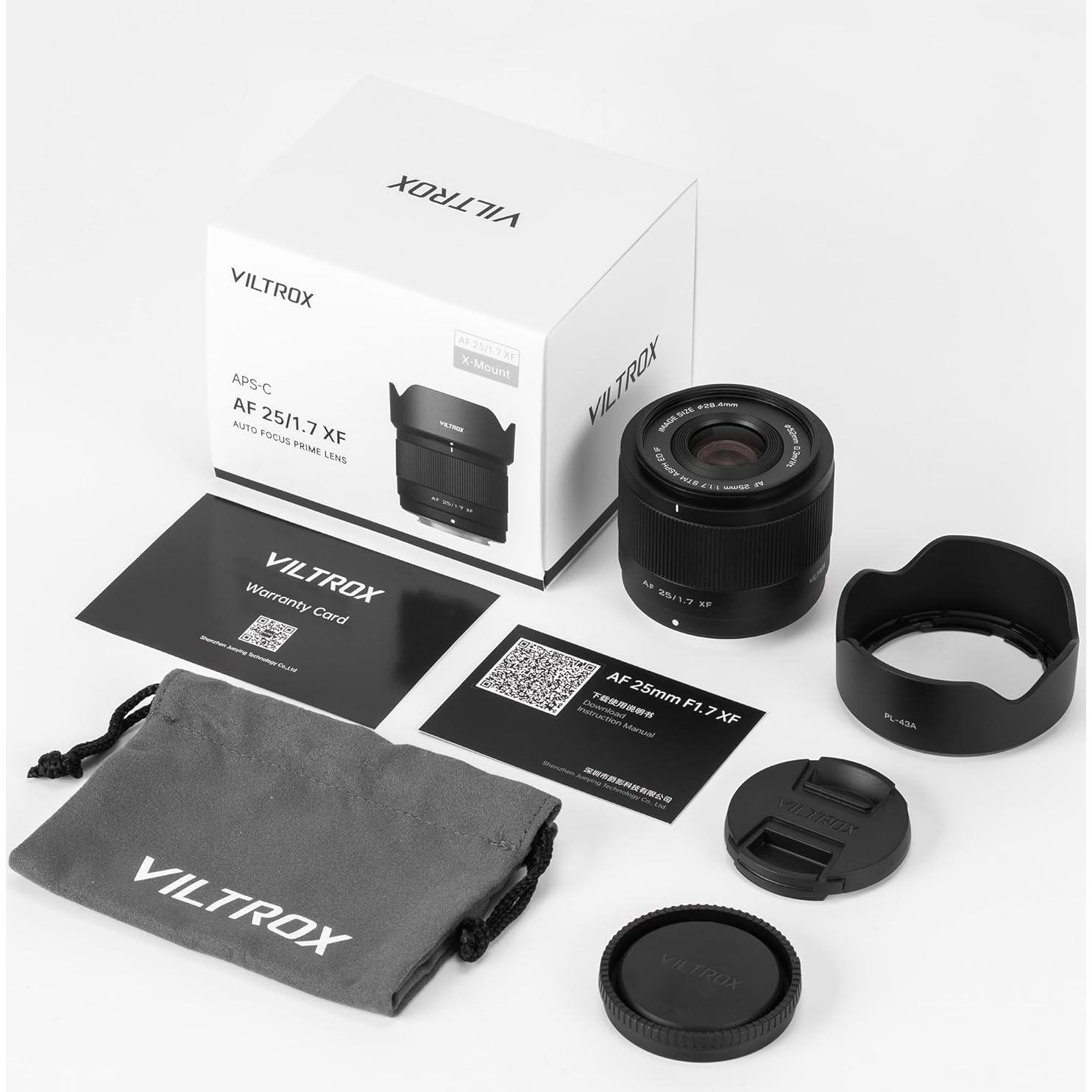 Lente Viltrox 25mm F1.7 para Fujifilm - Enfoque Automático