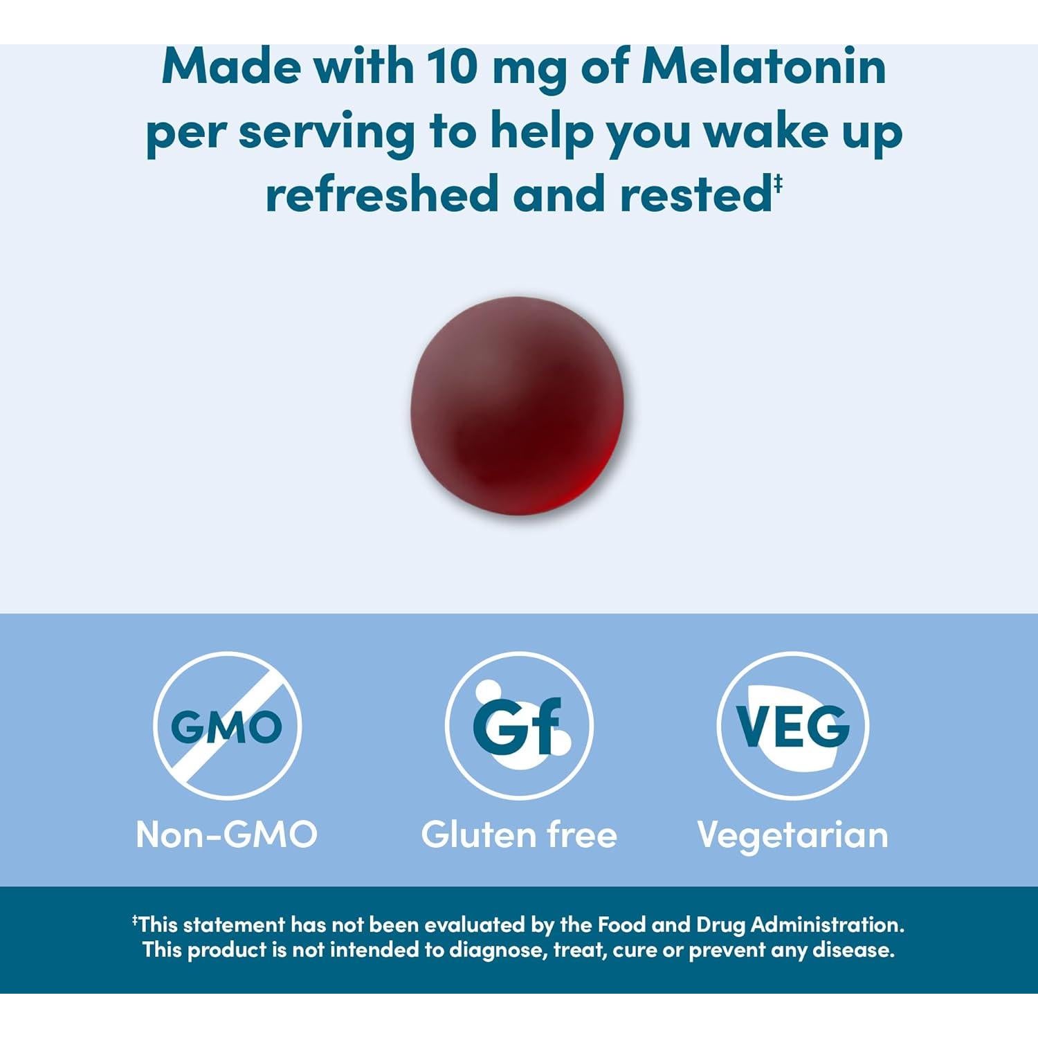 Gominolas de Melatonina 10mg Amazon Elements Sabor Fresa 60 Unidades