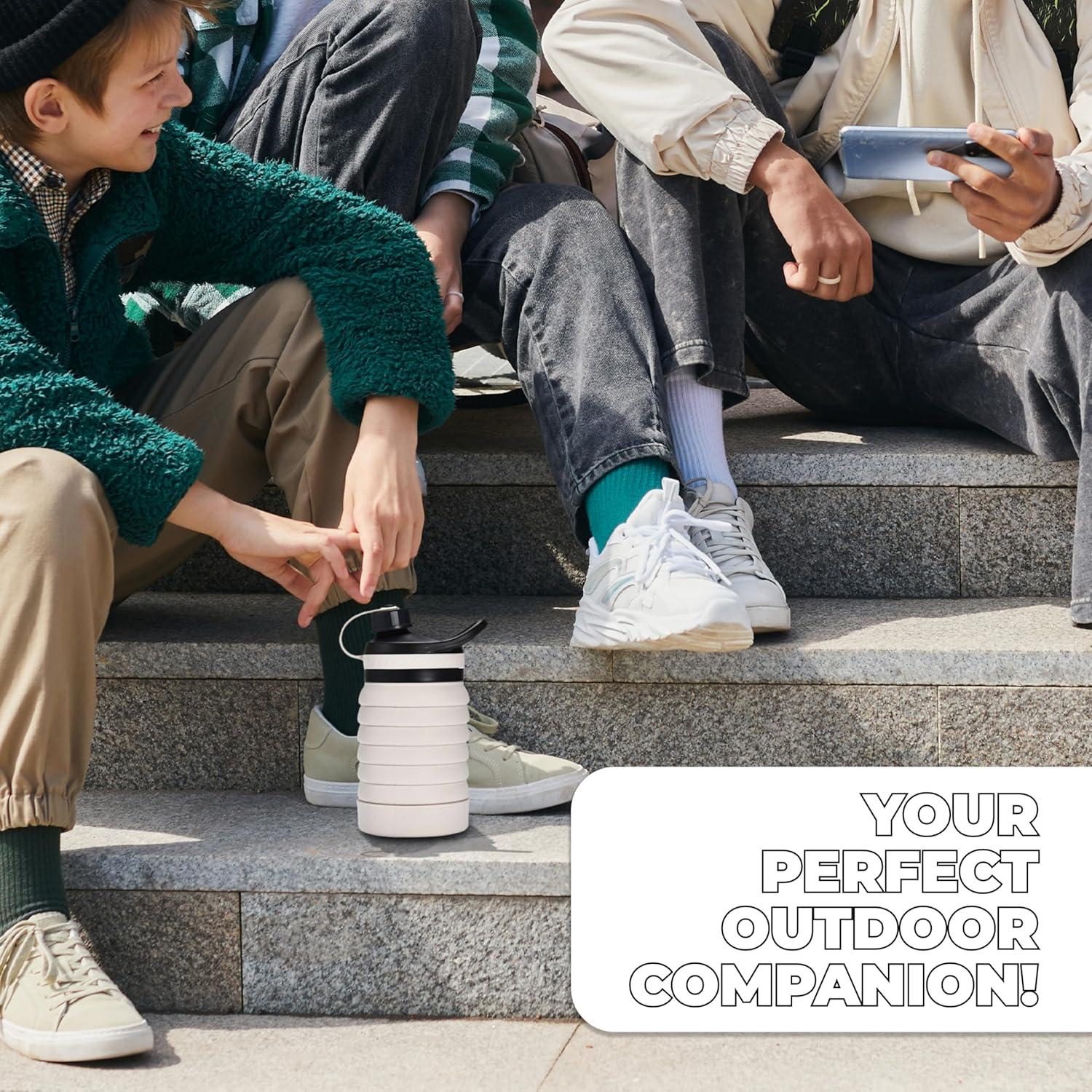 Botella de Agua Plegable HYDRATE 800 ml Silicona Libre BPA