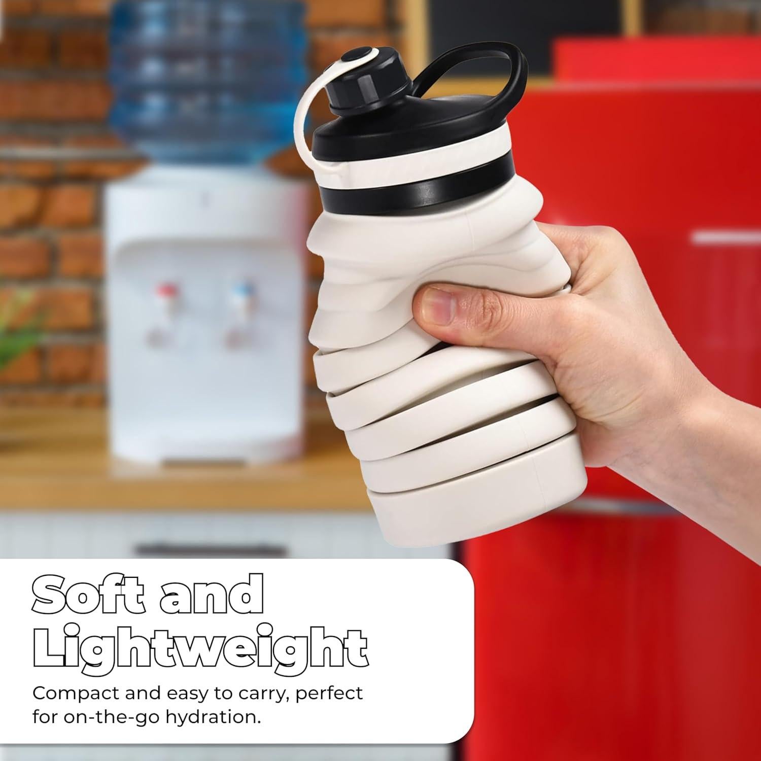 Botella de Agua Plegable HYDRATE 800 ml Silicona Libre BPA