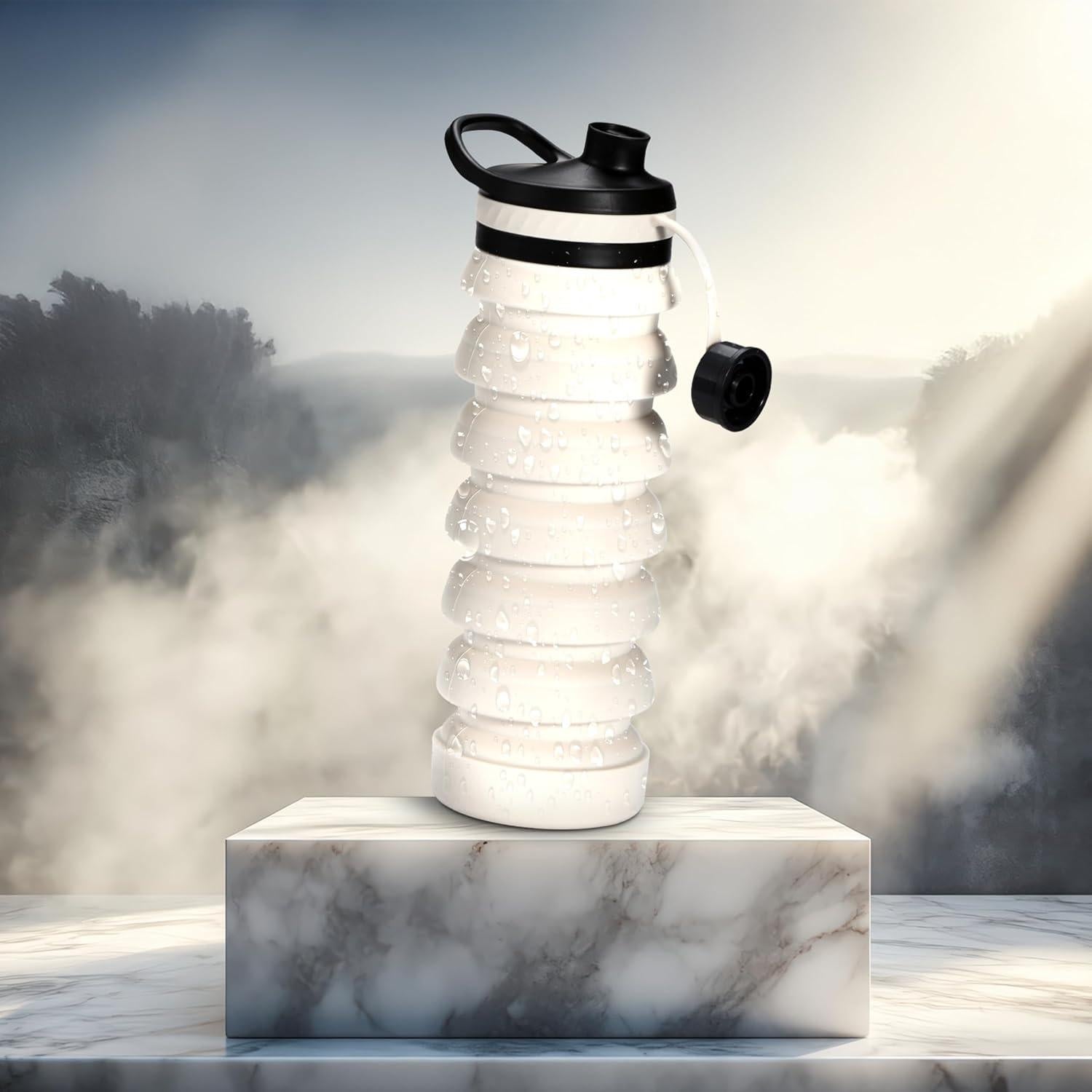 Botella de Agua Plegable HYDRATE 800 ml Silicona Libre BPA