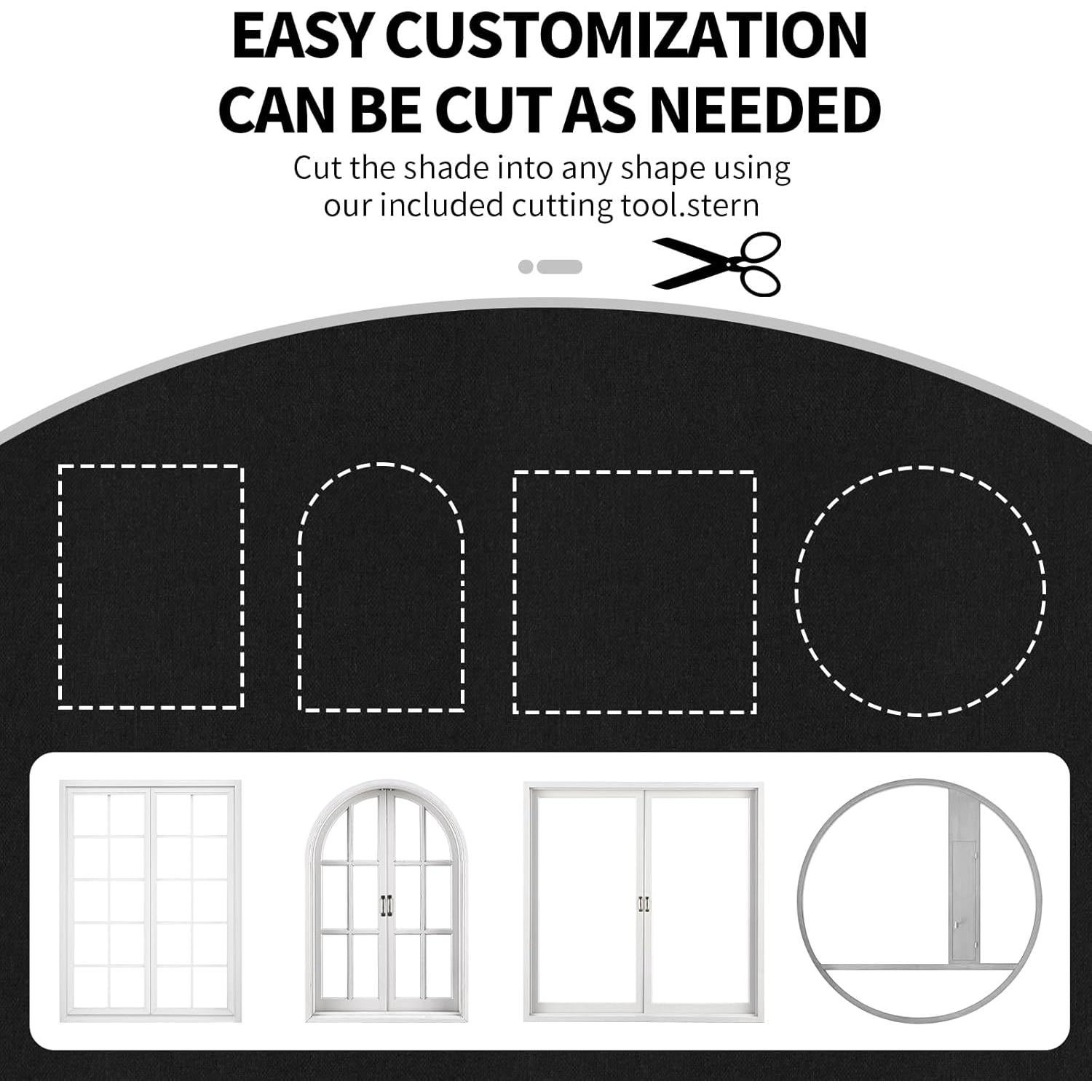 Cortinas Blackout BKSAI 145x99cm Sin Taladrar para Dormitorio